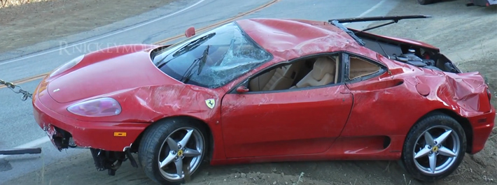 Ferrari 360 Modena Crash